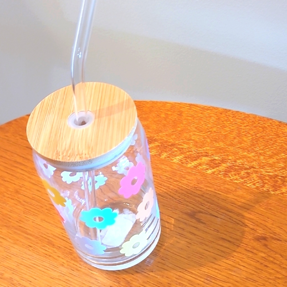 Francesca's Vibrant Floral Tumbler